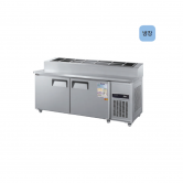[보급형]우성 일반 토핑 테이블 냉장고 1500(5자,냉장) WS-150RBT[15] 직냉식 (메탈,올스텐,아날로그,디지털)