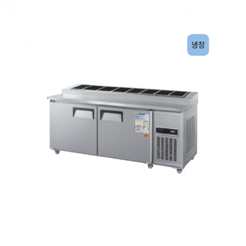 [보급형]우성 일반 김밥 테이블 냉장고 1500(5자,냉장) WS-150RBT[10] 직냉식 (메탈,아날로그,디지털)