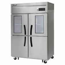 라셀르 45박스 냉장고 직냉식 고급형, 냉장4칸(2-Glass Door) (LD-1145R-2G)