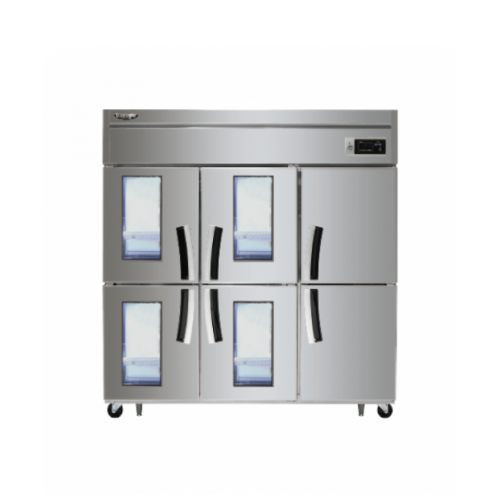 라셀르 65박스 간냉식 고급형, 냉장4칸(Glass Door)/냉동2칸 (LS-1665RF-4G)