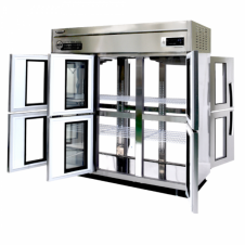 라셀르 65박스 냉장고 간냉식 고급형 양문형, 냉장6칸 (9-Glass Door) (LP-1665R-6G)
